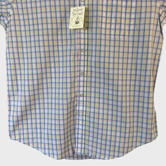 McILHenny Pastel Multi-Check Button-Down Shirt Men's Medium Business-Casual New - Picture 6 of 15